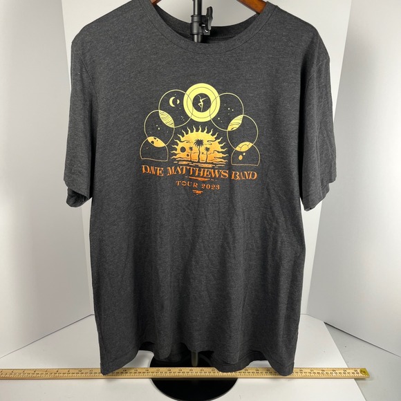 Dave Matthews Band Other - Dave Matthews Band 2023 Tour Shirt Double Sided Moon Sun Gray Size Large 22x28